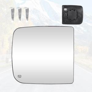 Youxmoto Towing Mirror Glass Passenger Right Side, Fit For Dodge Ram 1500 2500 3500 Truck 2009 2010 2011 2012 2013 2014 2015 2016 2017 2018 2019 2020, Heated Upper Mirror Glass;Fit 68067726AA