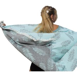 CHICON Premium Turkish Beach Towel Cotton Peshtemal - Stylish Turkish Bath Towels Extra Large Blanket for Beach and Bathroom - Prewashed - 38 x 72 Inch XL - Palm Leaf Turquoise (1 Unit)