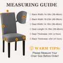 Sufdari Dining Chair Covers,Kitchen Chair Cover,Parsons Chair Slipcover,Spandex Chair Protectors for Dining Room Stretch Chairs Cover Set of 6 -Gray