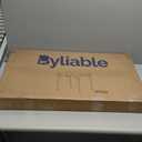 34" Square Folding Card Table, Fold-in-Half Utility Dining Portable Table Heavy Duty HDPE White Plastic Foldable with Carrying Handle Indoor Outdoor for Picnic, Camping, Party