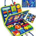 Exorany Busy Board Montessori Toys for Toddler Boys & Girls Birthday Gifts, Sensory Toys for Toddlers, Educational Travel Preschool Toddler Activities Learning Fine Motor Skills