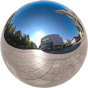 Nerien 12 Inch Gazing Ball, Stainless Steel Garden Mirror Globe, Polished Ornament Sphere, Hollow Floating Reflective Hemisphere, Home Outdoor Pond Housewarming Swimming Pool Decoration Gifts, Silver Nerien 12 Inch Gazing Ball, Stainless Steel Garden Mirror Globe, Polished Ornament Sphere, Hollow Floating Reflective Hemisphere, Home Outdoor Pond Housewarming Swimming Pool Decoration Gifts, Silver