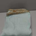 Phantoscope Pack of 2 Farmhouse Decorative Solid Throw Decorative Pillow Cover Burlap Linen Trimmed Tailored Edges Light Turquoise 24 x 24 inches, 60 x 60 cm