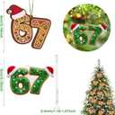 3 x 67 Christmas Ornament, 2PCS 67 Meme Funny Christmas Ornaments 2025, Funny 67 Christmas Ornament, 67 Meme Gag Gift for Kids,2025 Santa Ornaments for Christmas Tree, Stocking Stuffers for Teens