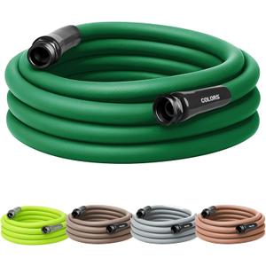 Flexzilla Colors Garden Hose 5/8 in. x 25 ft., Lightweight All-Weather Water Hose, Durable and Flexible, Leak-Free Connections, Forest Green