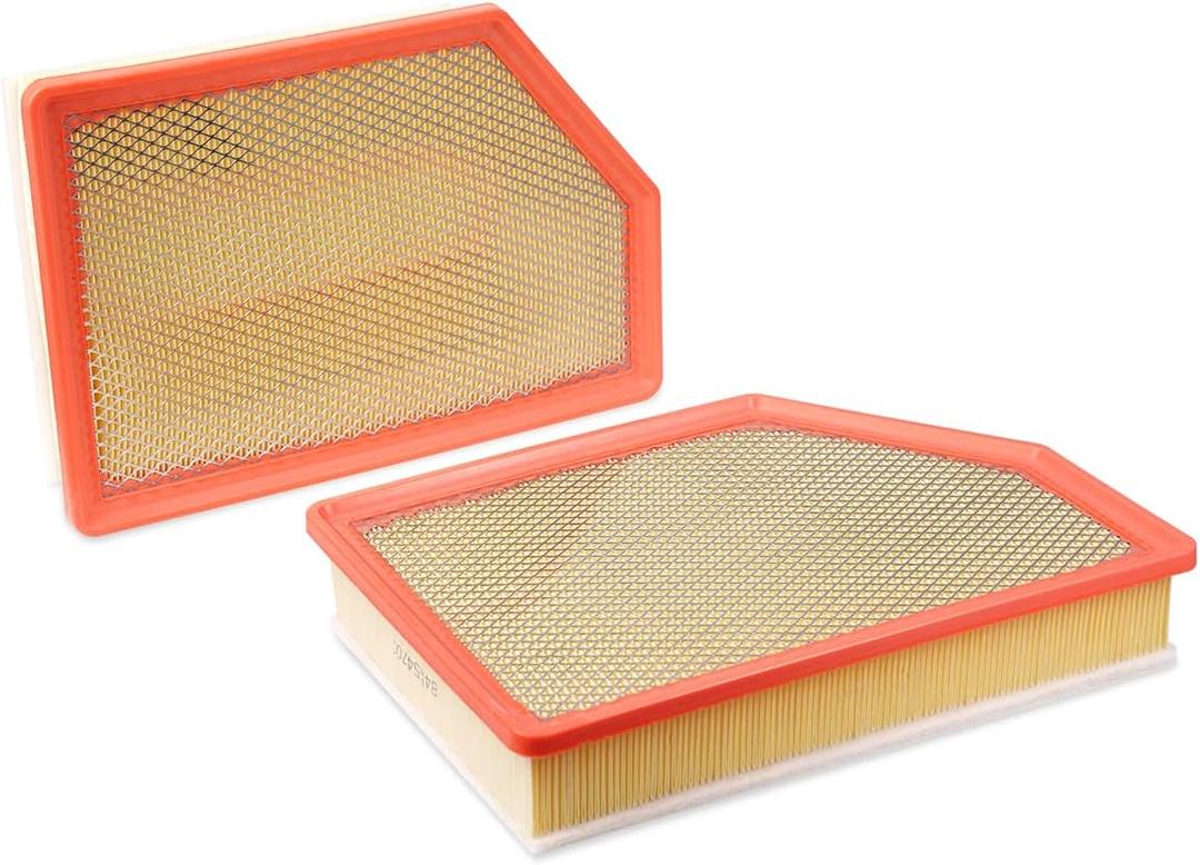 2 PACK Engine Air Filter Fits for Chevrolet Silverado GMC Sierra 2500HD & 3500HD 6.6L Duramax 2020-2023 24 25 Air Filter Car Accessories Replacement for 84554703 A3248C (Diesel Engine ONLY)