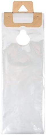 ClearBags LDPE Clear Door Knob Bags, 6x12, 100 Pack, Door Hanger Bags with Cut Out Hole for School Supplies, Business Flyers, Newspapers, Merchandise, Magazines