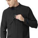WonderWink Men's Zip-Front Warm-up Jacket (Large, Black)