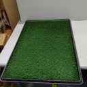 Powools Grass Pad for Dogs Potty - 3-Layer Reusable Dog Grass Pad with Tray, Washable Artificial Grasses Dog Potty Tray with Drainage Holes, Indoor & Outdoor Grass Pee Pad for Dogs, 30" x 20"