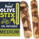 Olive Stix Medium 2 Pack Dog Chew Toy - Natural Olive Wood Dog Chews Tough Toys Long Lasting Chew Toys for Aggressive Chewers