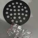4-1/4 Inch Screw-in Round Shower Drain Cover Replacement Floor Drainer Grate with Screws Matte Black