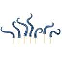 Lyreh 7pcs Octopus Tentacle Stakes, Glow in The Dark Decorative Plant Stakes Funny Garden Plant Decor for Indoor Outdoor Potted Decoration (Blue)