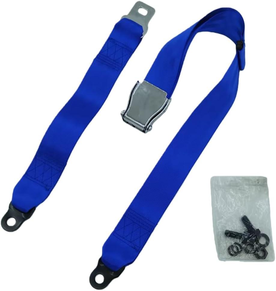 RWYS SITF Golf Cart Seat Belt wheelchair Safety Harness - Universal 2-Point Restraint System, Adjustable & Heavy-Duty, For Yamaha EZGO Club Car Go Kart UTV Aircraft (Blue)
