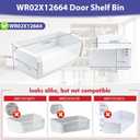 WR02X12664 Door Shelf Bin Compatible With ge Refrigerator(some models,not all): PFSF6PKXABB, PFSF6PKXCBB, PFSF6PKXBB, Asm Guard Ref 1467815 Replacement PS2322799, DA63-03828A, WR02X13335, AP4344619