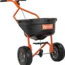 Agri-Fab 45-0576, 110lb Capacity Push Lawn Broadcast Spreader, Approximately Coverage of 1/3rd Acre (17,500 sq. ft.), 10-Ft Spread Width, Enclosed Gear Box, 12-Inch x 4-Inch Pneumatic Tires
