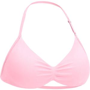 VOYJOY Impact Strappy Bra Sports Bras for Women Basic Crop Workout Sexy Tank Gym Yoga Bra (Pink, XL)