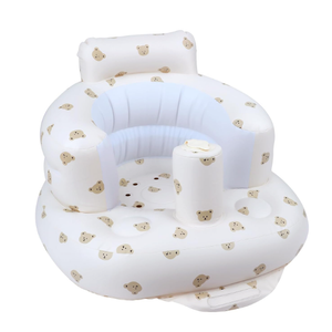 Inflatable Baby Chair with Built in Pump for Babies 3 Months & Up, Baby Floor Seats for Sitting Up, Blow Up Baby Seats for Infants - Dinosaur