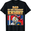 Dad of the Birthday Knight Kids Medieval Armor Family Party T-Shirt, Small