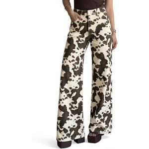 Cicy Bell Womens Wide Leg High Waisted Leopard Baggy Stretchy Jeans Size 12