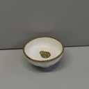 Pampa Bay Small Footed Bowl, Golden Salerno, Kitchen, Gift, 6 x 3.25 Inch, CER2848WG