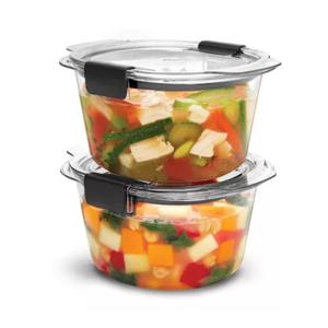 Rubbermaid 2pk 3.5c Brilliance Round Food Storage Containers
