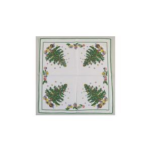 Christmas Pine Tree Napkins,Embroidered Cotton Napkins Set of 5, Washable Cotton Soft Absorbent Square Table Top Decoration for Dining Kitchen Party Wedding