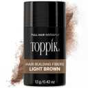 Toppik Hair Building Fibers, Fill In Fine or Thinning Hair Instantly Thicker, Fuller Looking Hair (0.42 Ounce (Pack of 1), Light Brown)