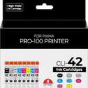 CLI-42 Pro 100 Ink Cartridges Compatible for Canon 42 CLI-42 CLI42 Ink Cartridges Value Pack Compatible for Canon pro-100 Ink Cartridge for PIXMA Pro 100 Pro-100 Pro100s Pro100 Printers (8 Pack)