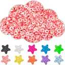 Clay Beads, 3000Pcs White and Orange Clay Heishi Beads for Bracelets Making, Flat Round Polymer Heishi Beads for DIY Jewelry Making（Bagged）Pack 5