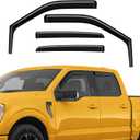 in-Channel Rain Guards Compatible with Ford F150 SuperCrew 2015-2026, Durable Side Windows Rain Guard Wind Deflectors 2025 F150 Crew Cab Window Deflectors - 4 PCS
