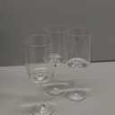 Square Wine Glasses, WG4 White or Red Wine Glasses Set of 4, 14 Ounce Hand Blown Edge - Modern Flat Bottom - Unique Large Goblets