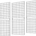 Grid Wall Commercial Grade Gridwall Panels Heavy Duty Grid Panel for Any Retail Display Wall Grid 2' Width x 5' Height, Black (Pack of 3) Easily Portable