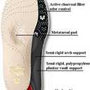 Pedag Viva | Leather Arch Support Inserts | Handmade in Germany | Plantar Fasciitis Relief | Heel Cushion | Activated Charcoal Odor Control | Metatarsal Support Pad | Tan | Men US 10/ EU 43