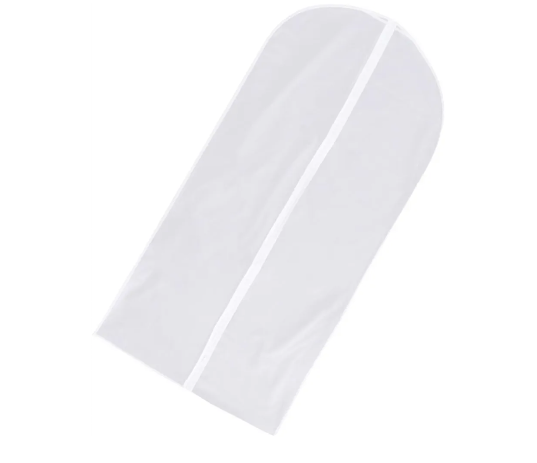 Dress Garment Bag for Storage 72-inch with Clear Window and 3" Gusset Dress Cover Bag for Long Evening Dresses, Fur Coat, Long Dress Gown Closet Storage