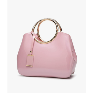 Women Handbags, Ladies Top Handle Bags, Patent Leather Stylish Tote Shoulder Bags Purse for Work, Wedding, Shopping, Dating