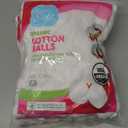 Simply Soft Premium Organic Cotton Balls, 200 Count 100% Pure Cotton, Certified, Hypoallergenic, Large, Soft & Absorbent for Beauty, Cosmetics, Skin Care, Lint Free Pack of 2