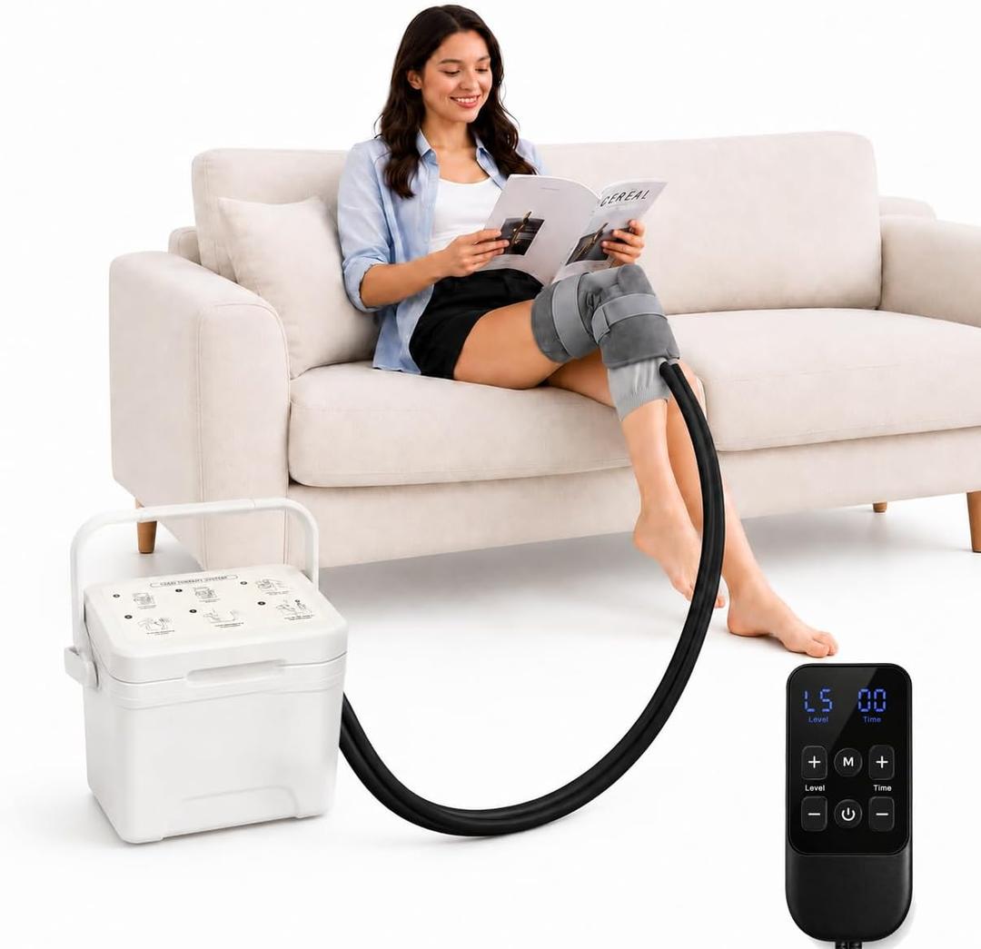 Ice Machine for Knee After Surgery, 6QT Cold Therapy Machine, Timer & Flow