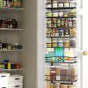 Moforoco White 9-Tier Over The Door Pantry Organizer, Pantry Organization And Storage, Metal Hanging Spice Rack Shelves Door, Home & Kitchen Essentials, Laundry Room Bathroom Organization