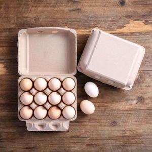Vintage Egg Cartons 30 Pack, Blank Natural Paper Pulp Square Dozen Egg Cartons Eggs, Classical 3x4 Style Holds Up to One Twelve 12 Count Chicken Eggs, Sturdy Design Made from Recycled Cardboard, 30 Pcs Dozen Egg Cartons