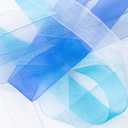 Sheer Organza Ribbon - 1 Inch x 150Yd, 6 Rolls Blue Chiffon Ribbon for Gift Wrapping, Wedding, Christmas