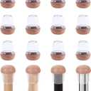 Ezprotekt 24 Pcs Small Clear Silicone Chair Leg Floor Protectors for Hardwood Floors, Chair Leg Caps Covers, Floor Protectors for Chair, Bar Stool Leg Protectors Round (S Fit: 3/5" to 3/4", 15-19mm)