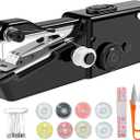 Handheld Sewing Machine Electric Sewing Mini Portable Sewing Machine Suitable for Beginners Sewing Clothes Family Travel DIY (Black)