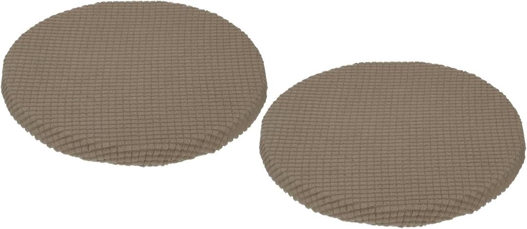 uxcell Stool Covers Round, Round Bar Stool Covers with Elastic Bands Round Seat Cushions for Chairs Stool Slipcovers Coffee