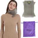 Travel Pillow, U-Shaped Chin Support Pillow and Multi-Functional Scarf, Suitable for Rest in Planes, Cars or Offices. Easy to Clean and Portable, Equipped with a Luxurious Storage Bag (Medium)