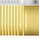 Fuxury Gold Bubble Mailers 6x10 "50 Pack, Strong Adhesion Metallic Bubble Envelopes,Waterproof Padded Envelopes,Durable Padded Mailers,Super Cute Packing for Jewelry, Makeup Supplies,Bulk #0