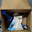 Drain Auger, Clog Remover with Drill Adapter, 25 Feet Flexible Plumbing Snake Use Manually or Powered for Kitchen, Bathroom and Shower Sink, Comes with Gloves (Blue)