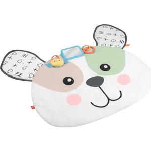 Fisher-Price Baby Tummy Time Toy, Puppy Perfection Giant Play Mat with Sensory Development Activities for Newborns 0+ Months 