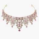 Gatuida Rhinestone Tiara Crown for Women Elegant Wedding Hair Accessories Lightweight Comfortable Bridal Head Pink