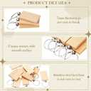 Yinkin 100 Pcs Wooden Keychain Blanks Bulk Laser Engraving Key Chain Unfinished Wooden Key Ring Tag for DIY Gift Crafts (Rectangle)