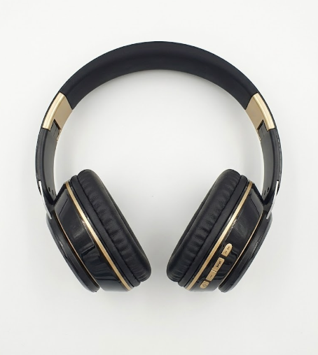 STONEGO Black Gold Bluetooth Over-Ear Headphones with Mic & Volume Control